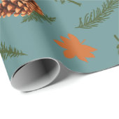 メープルツリーと紅葉のシームレスな包装紙 ラッピングペーパー (ロールコーナー)