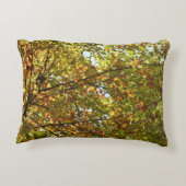 メープルツリーの緑と金ゴールドの秋色の変更 アクセントクッション (裏面)