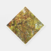 メープルツリーの緑と金ゴールドの秋色の変更 スタンダードランチョンナプキン (角)