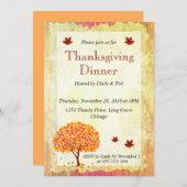 メープルツリーサンクスギビング 招待状 (正面/裏面)