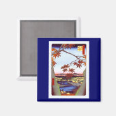 メープルツリーズテコナヒロシゲ日本のヴィンテージ マグネット (正面/裏面)