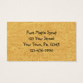 メープルツリーメープルシロップつるラベル (裏面)