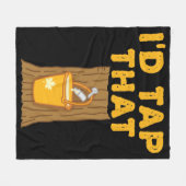 メープルツリー私はタップその糖砂糖 フリースブランケット (正面(横))