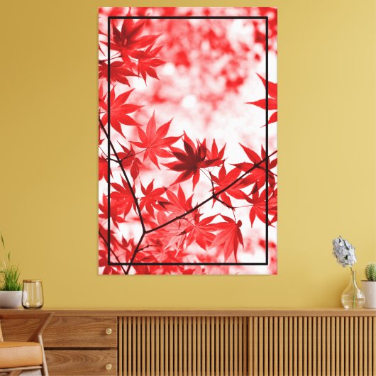 メープルツリー葉デザイン キャンバスプリント (インサイチュ (リビング))