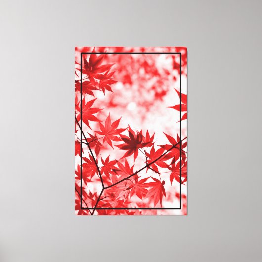メープルツリー葉デザイン キャンバスプリント (正面)