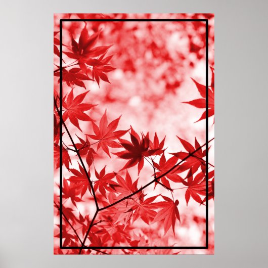 メープルツリー葉デザイン ポスター (正面)