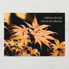 メープルツリー1お祝い·オブ·ライフメモリアル 招待状