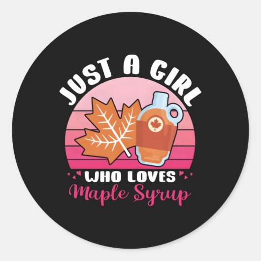 メープルツリーTapg Just A Loves Maple Syrup ラウンドシール (正面)