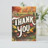 メープルパンプキンオータム秋 サンキューカード (スタンド正面)