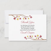 メープルブランチ葬儀サンキューノートカード サンキューカード (正面)