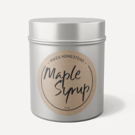 メープルモダンシロップのラベル国クラフト ラウンドシール