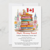 メープルモーニングブランチ | 3Dドールハウスパンケーキ 招待状 (正面)