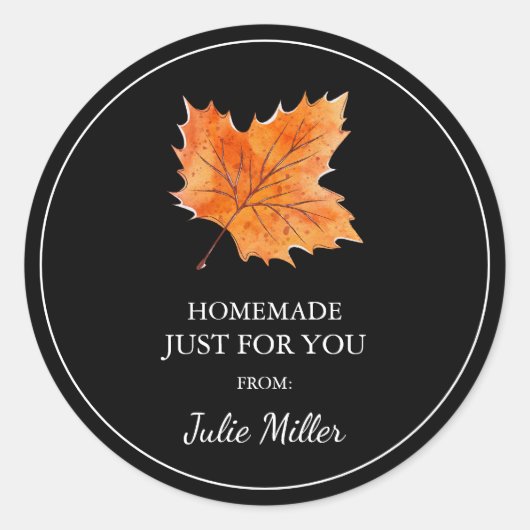 メープルラベル専用の手作り ラウンドシール (正面)