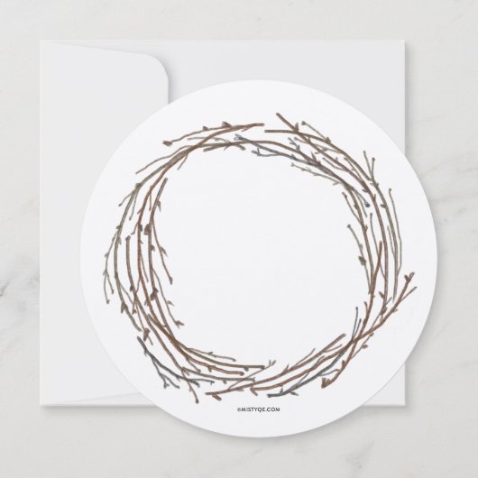 メープルリース感謝祭ディナー招待状 招待状 (裏面)