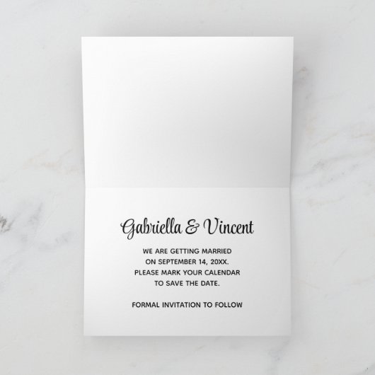 メープルリーフエッジウェディング日付発表を保存 案内状 (内部)