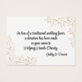 メープルリーフエッジ秋の結婚式チャリティーフェイスカード (正面)