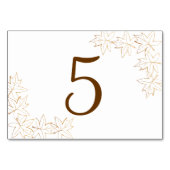 メープルリーフエッジ秋の結婚式テーブル番号 テーブルナンバー (裏面)