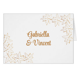 メープルリーフエッジ秋の結婚式招待状