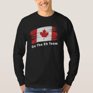 メープルリーフカナダの旗 Eh チーム カナダ・デー Tシャツ