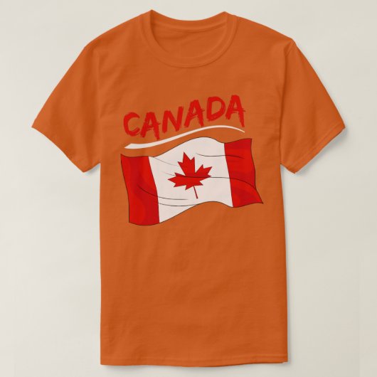 メープルリーフカナダデイカナダ国旗 Tシャツ (デザイン正面)