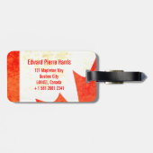 メープルリーフカナダ国旗の荷物タグ ラゲッジタグ (裏面横)