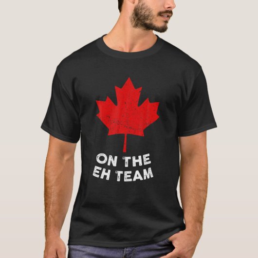 メープルリーフカナダ国旗の記号カナダの国の缶 Tシャツ (正面)