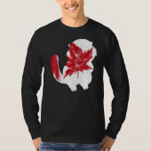メープルリーフカナダ国旗Happy Canada Da Tシャツ (正面)