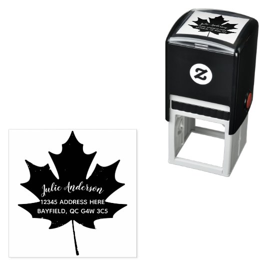 メープルリーフカナダ差出人住所 セルフインキングスタンプ (インサイチュ)