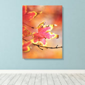 メープルリーフキャンバス印刷 キャンバスプリント (インサイチュ (ウッドフロア))