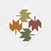 メープルリーフキルトパターンデザイン1 スタンダードランチョンナプキン (角)