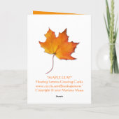 メープルリーフサンキュー2枚ノートカード サンキューカード (裏面)