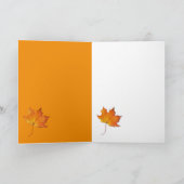 メープルリーフサンキュー2枚ノートカード サンキューカード (内部)