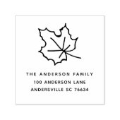 メープルリーフサンクスギビングファミリー差出人住所 セルフインキングスタンプ (デザイン)