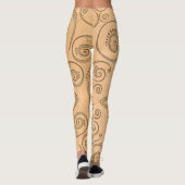 メープルリーフシームレスパターン レギンス (裏面)