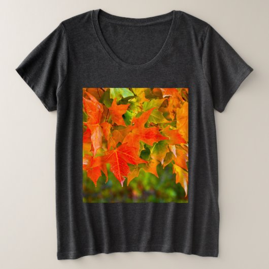 メープルリーフダンス プラスサイズTシャツ (デザイン正面)