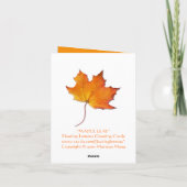 メープルリーフノートカード カード (裏面)