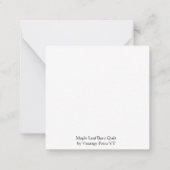 メープルリーフバーンキルトフラットノテカード ノートカード (裏面)