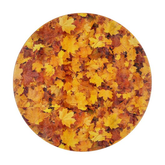 メープルリーフパターンデザイン カッティングボード (正面)