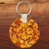 メープルリーフパターンデザイン キーホルダー (正面)