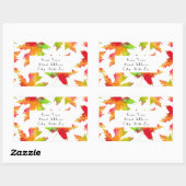 メープルリーフパターン2ラベル 長方形シール (シート)