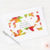 メープルリーフパターン2ラベル 長方形シール (封筒)