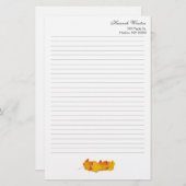 メープルリーフパーソナライズされた秋テーマ筆記用紙 便箋 (正面/裏面)