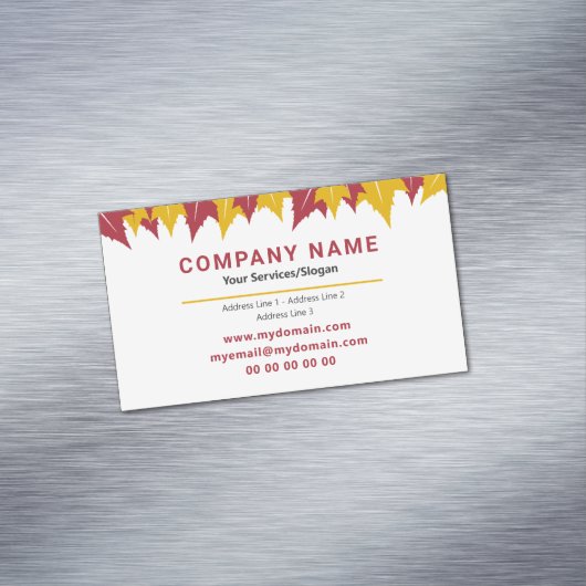 メープルリーフビジネスカード磁石 マグネット名刺 (インサイチュ)