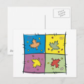 メープルリーフポップ・アートのアート ポストカード (正面/裏面)