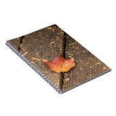 メープルリーフミニマル秋写真 ノートブック (右側)