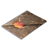 メープルリーフミニマル秋写真 ノートブック (左側)