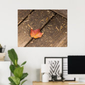 メープルリーフミニマル秋写真 ポスター (ホームオフィス)