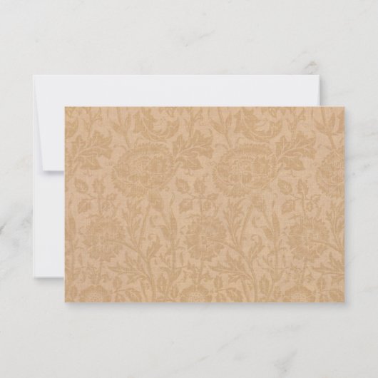 メープルリーフモノグラムのRSVP 出欠カード (裏面)