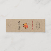 メープルリーフ切り出しメープルシロップつるラベル スキニー名刺 (正面)