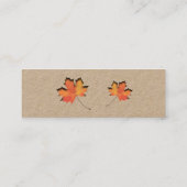 メープルリーフ切り出しメープルシロップつるラベル スキニー名刺 (裏面)